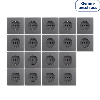 Schutzkontakt-Steckdose McPower “Shallow“ 250V~/16A, Einsteckschutz, Steckanschluss, 18er-Pack Schutzkontakt-Steckdose McPower “Shallow“ 250V~/16A, Einsteckschutz, Steckanschluss, 18er-Pack
