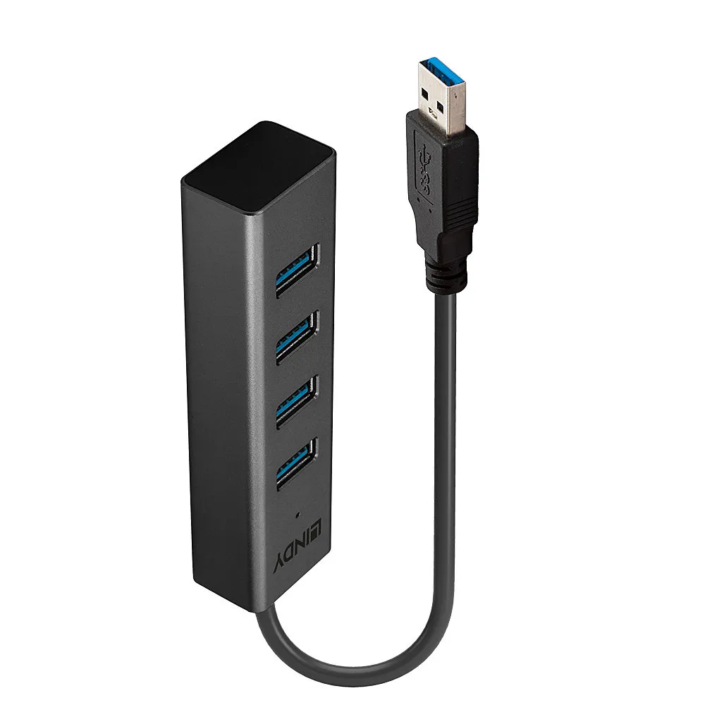 Lindy 43324 Schnittstellen-Hub USB 3.2 Gen 1 (3.1 Gen 1) Type-A 5000 Mbit/s Schwarz – Bild 6