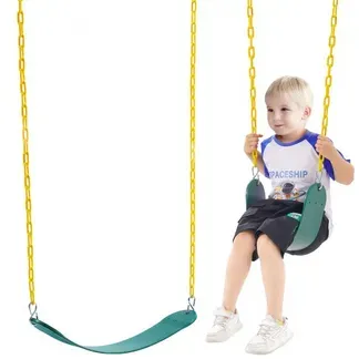 VEVOR 2er-Pack Schaukelsitze mit 168 cm langen beschichteten Ketten und Karabinerhaken, unterstützt 136 kg Schaukeln, Ersatz für Outdoor-Schaukel-Set, Schaukel-Set-Zubehör für Kinder, grün VEVOR 2er-Pack Schaukelsitze mit 168 cm langen beschichteten Ketten und Karabinerhaken, unterstützt 136 kg Schaukeln, Ersatz für Outdoor-Schaukel-Set, Schaukel-Set-Zubehör für Kinder, grün