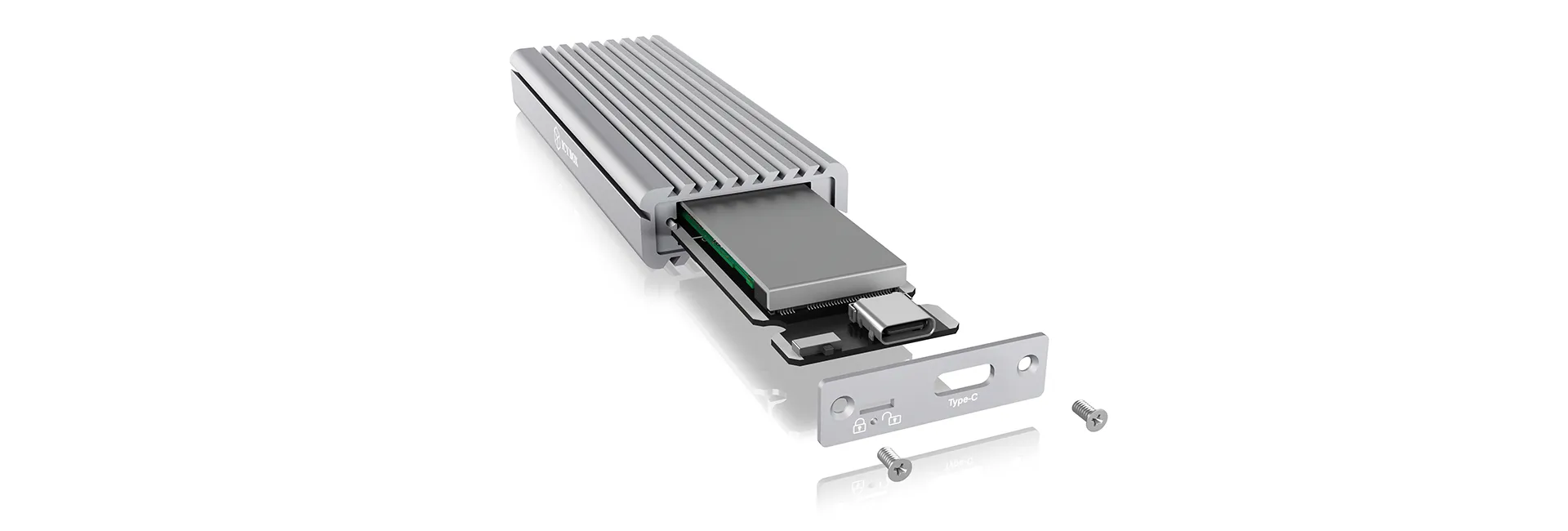 ICY BOX IB-1817Ma-C31, Type-C® USB 3.2 Gen 2 zu PCIe NVMe M.2 2230/2242/2260/2280 SSD Gehäuse mit Schreibschutz – Bild 7
