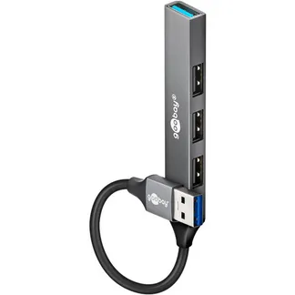 Slim 4-Port USB-Hub, USB-A auf USB-A, USB 3.2 Slim 4-Port USB-Hub, USB-A auf USB-A, USB 3.2