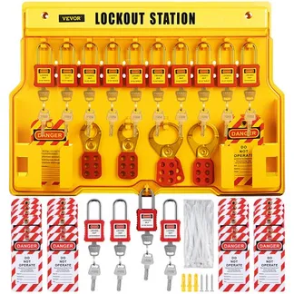 VEVOR Lockout Tagout Kit 58 Stk. Trennschalterschloss, Hasps Tags und Sicherheits Aufbewahrungstasche für Vorhängeschlösser für Lock and Tag Produkte und elektrische Sicherheitsausrüstung VEVOR Lockout Tagout Kit 58 Stk. Trennschalterschloss, Hasps Tags und Sicherheits Aufbewahrungstasche für Vorhängeschlösser für Lock and Tag Produkte und elektrische Sicherheitsausrüstung