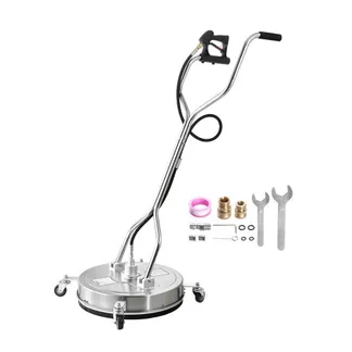 VEVOR 535 mm Hochdruckreiniger-Oberflächenreiniger, Flächenreiniger aus Edelstahl auf Rädern, 310 Bar max. 0,95 cm Anschlussstück, Doppelgriff, 2 Düsen, Spray für Betonterrasse VEVOR 535 mm Hochdruckreiniger-Oberflächenreiniger, Flächenreiniger aus Edelstahl auf Rädern, 310 Bar max. 0,95 cm Anschlussstück, Doppelgriff, 2 Düsen, Spray für Betonterrasse