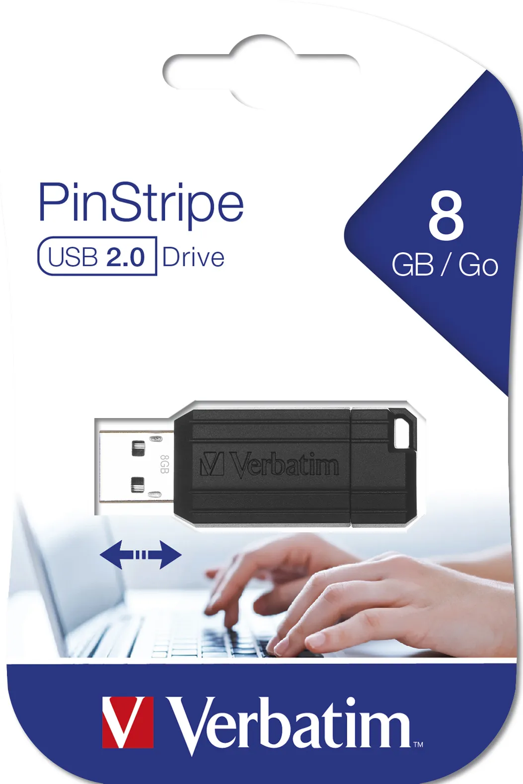 Verbatim PinStripe - USB-Stick 8 GB - Schwarz – Bild 5