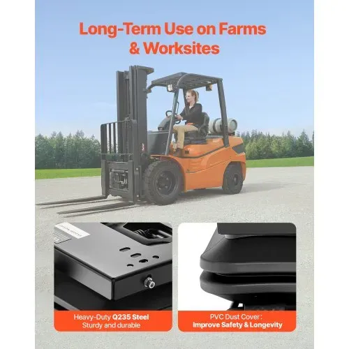 VEVOR Sitzfederungssatz mit Sitzgleitschiene, luftgefederte Sitzfederung mit Staubschutz, 150 mm von vorne nach hinten verstellbar, Traktor-Sitzfederungssatz für Zero-Turn-Rasenmäher, Gabelstapler – Bild 4