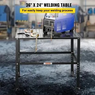 VEVOR Schweißtisch 914,4×609,4×784,8mm, Montagetisch mit einer Tragkraft von 362kg, Werkbank mit 16mm Befestigungslöchern & rutschfesten Fußpolstern für Schweißmontage- & Reparaturarbeiten VEVOR Schweißtisch 914,4×609,4×784,8mm, Montagetisch mit einer Tragkraft von 362kg, Werkbank mit 16mm Befestigungslöchern & rutschfesten Fußpolstern für Schweißmontage- & Reparaturarbeiten