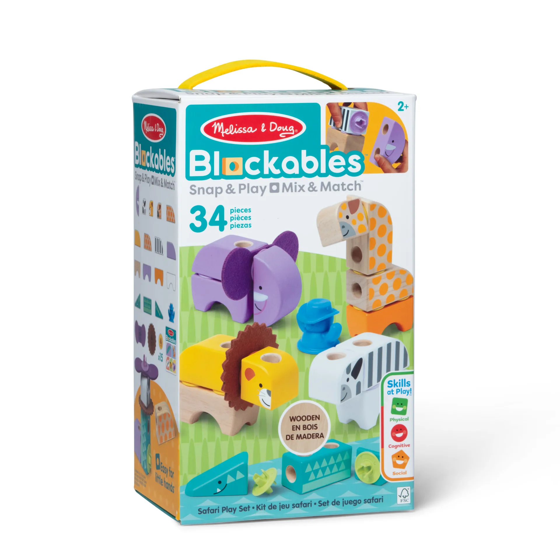 Melissa & Doug Blockables Safari Bauset, 34 Teile – Bild 3