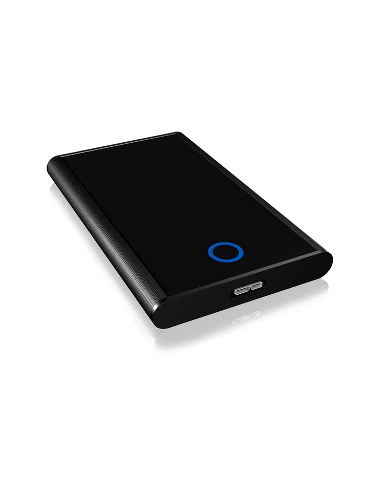 ICY BOX IB-273StU3, Ext. HDD-Gehäuse, 1x 2,5″ SATA HDD zu USB 3.2 Gen 1 Host, blaue Kreisbeleuchtung, Aluminium, schwarz ICY BOX IB-273StU3, Ext. HDD-Gehäuse, 1x 2,5″ SATA HDD zu USB 3.2 Gen 1 Host, blaue Kreisbeleuchtung, Aluminium, schwarz