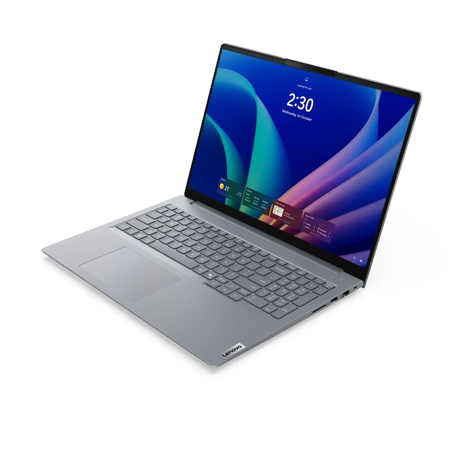 Lenovo ThinkBook 16 G9 IPL Copilot+ PC Intel Core Ultra 7 355 Laptop 40,6 cm (16") WUXGA 16 GB DDR5-SDRAM 512 GB SSD Wi-Fi 7 (802.11be) Windows 11 Pro Deutsch Grau – Bild 5