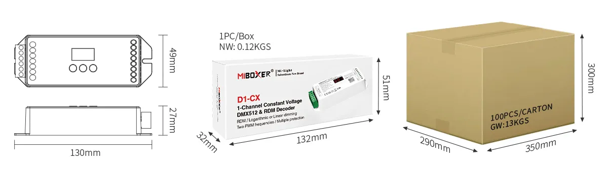 MiBoxer D1-CX LED DMX 1-Kanal LED Controller – Bild 4