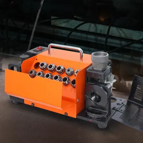 VEVOR Bohrerschleifgerät 120 W Bohrerschleifmaschine 4500 U/min Schärfstation 45# Stahl Bohrerschärfgerät 95-135° Einstellbarer Spitzenwinkel 11 Spannzangen Geeignet für Bohrerdurchmesser φ3–13 mm – Bild 7