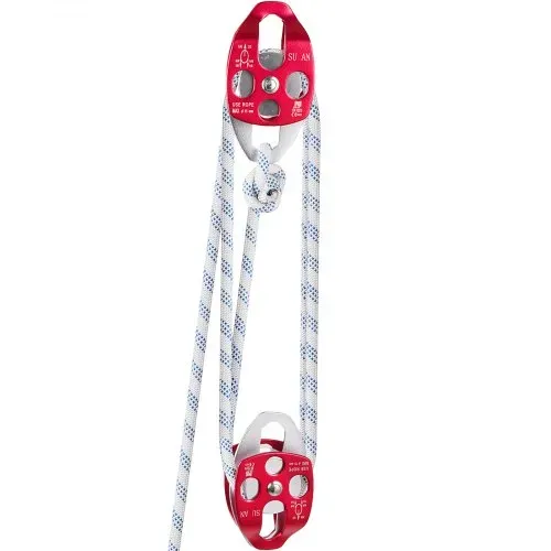 VEVOR Twin Sheave Block and Tackle 3492,66kg Pulley 457,2cm 1,27cm Double Braid Rope – Bild 8
