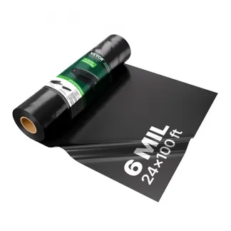 VEVOR PE Baufolie 7,31 x 30,48 m, 0,15 mm dicke Abdeckfolie, Kunststoff-Abdeckplane, Malerplane, Polyethylen-Estrichfolie für Kriechkeller-Dampfsperre, vielseitig einsetzbar, Schutzfolie, schwarz VEVOR PE Baufolie 7,31 x 30,48 m, 0,15 mm dicke Abdeckfolie, Kunststoff-Abdeckplane, Malerplane, Polyethylen-Estrichfolie für Kriechkeller-Dampfsperre, vielseitig einsetzbar, Schutzfolie, schwarz