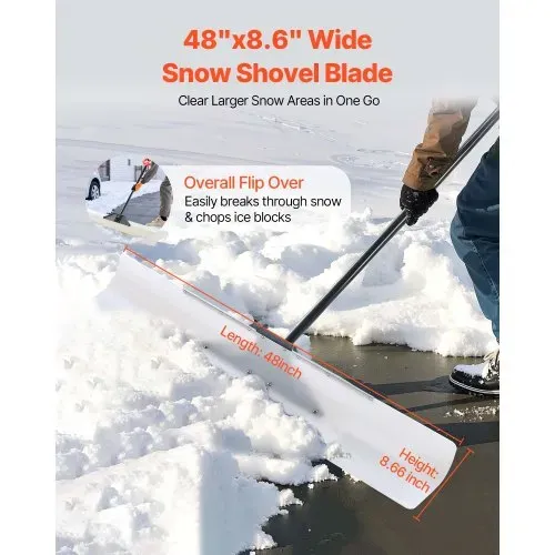 VEVOR Schneeschaufel, 1235×1250 mm Schneeräumer mit ergonomischem Griff, HDPE-Schaufelblatt, Schneeräumwerkzeug, tragbarer Schneeschieber zum Reinigen von Einfahrten, Treppen und Gehwegen VEVOR Schneeschaufel, 1235×1250 mm Schneeräumer mit ergonomischem Griff, HDPE-Schaufelblatt, Schneeräumwerkzeug, tragbarer Schneeschieber zum Reinigen von Einfahrten, Treppen und Gehwegen