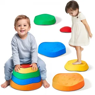 VEVOR Balance-Trittsteine für Kinder, 5er-Set, bis zu 100 kg, rutschfeste Trittsteine, Hindernisparcours-Koordinationsspiel-Spielzeug zum Spielen im Innen- oder Außenbereich für Kinder ab 3 Jahren VEVOR Balance-Trittsteine für Kinder, 5er-Set, bis zu 100 kg, rutschfeste Trittsteine, Hindernisparcours-Koordinationsspiel-Spielzeug zum Spielen im Innen- oder Außenbereich für Kinder ab 3 Jahren