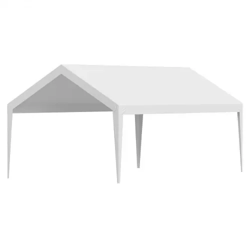 VEVOR Carport-Ersatzdach, 3,65 x 6,09 m, tragbare Garagenzeltplane, UV-beständige Autounterstandsplane, strapazierfähige Carport-Abdeckung, weiß, Rahmen nicht im Lieferumfang enthalten – Bild 8