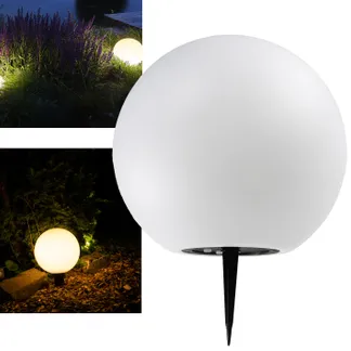LED Solar Kugelleuchte 25cm Ø „SK25 W“ IP44, Warmweiß / 3000K LED Solar Kugelleuchte 25cm Ø „SK25 W“ IP44, Warmweiß / 3000K