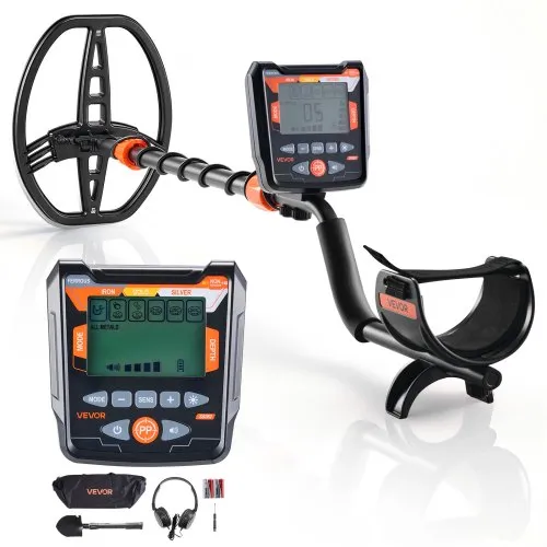 VEVOR Metalldetektor für Erwachsene 254 mm, Profi Metallsuchgerät mit 5 Modi, Hochpräziser Golddetektor, IP68 Wasserdichte Suchspule mit Display, Kopfhörer, Verstellbare Länge, zur Goldsuche VEVOR Metalldetektor für Erwachsene 254 mm, Profi Metallsuchgerät mit 5 Modi, Hochpräziser Golddetektor, IP68 Wasserdichte Suchspule mit Display, Kopfhörer, Verstellbare Länge, zur Goldsuche