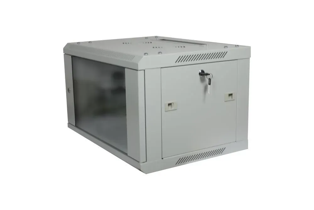 ALLNET 19"Wandgehäuse, 6HE, 1-teilig, T600mm, Lichtgrau, zerlegt(Flat Pack), SMA-Serie, – Bild 5