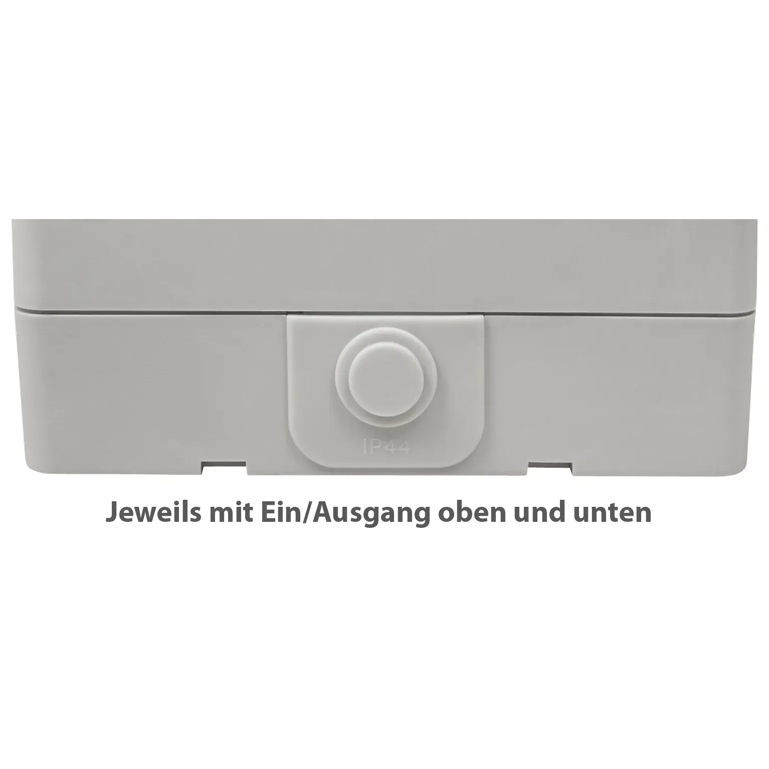 Feuchtraum Doppel-Steckdose McPower ''Taff'', 250V~/16A, IP44, AP, grau – Bild 2