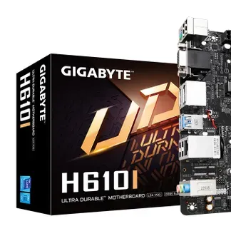 GIGABYTE H610I Motherboard – Unterstützt Intel Core 14. Generation CPUs, 4+1+1 Hybrid Digital VRM, bis zu 5600MHz DDR5, 1xPCIe 3.0 M.2, GbE LAN, USB 3.2 Gen 1 GIGABYTE H610I Motherboard – Unterstützt Intel Core 14. Generation CPUs, 4+1+1 Hybrid Digital VRM, bis zu 5600MHz DDR5, 1xPCIe 3.0 M.2, GbE LAN, USB 3.2 Gen 1