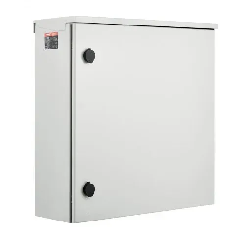 VEVOR Schaltschrank Elektrogehäuse, 600x600x200 mm, NEMA 4 Außengehäuse, IP66 wasser- & staubdicht, Kohlenstoffstahl, Klappanschlussdose für Innen- & Außenbereich, mit Regenschutzhaube – Bild 8