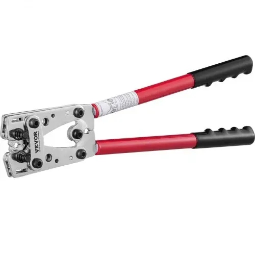 VEVOR Crimpzange Kabelschuhzange 6-50 mm², Batteriekabel-Crimpzange Batterieklemmen-Crimper, Crimpwerkzeug mit 6 Größen & 48 Kupferringverbinder, Kupferringklemmen-Crimpzange Kabelschneider – Bild 8