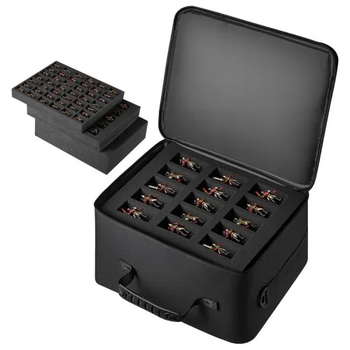 VEVOR Miniatur Aufbewahrungstasche, für Modelle im Maßstab 1:500-1:750, Transporttasche mit verstellbarem Schultergurt, 3 Schaumstoffschichten für großes Stauvolumen (Minis nicht enthalten) VEVOR Miniatur Aufbewahrungstasche, für Modelle im Maßstab 1:500-1:750, Transporttasche mit verstellbarem Schultergurt, 3 Schaumstoffschichten für großes Stauvolumen (Minis nicht enthalten)