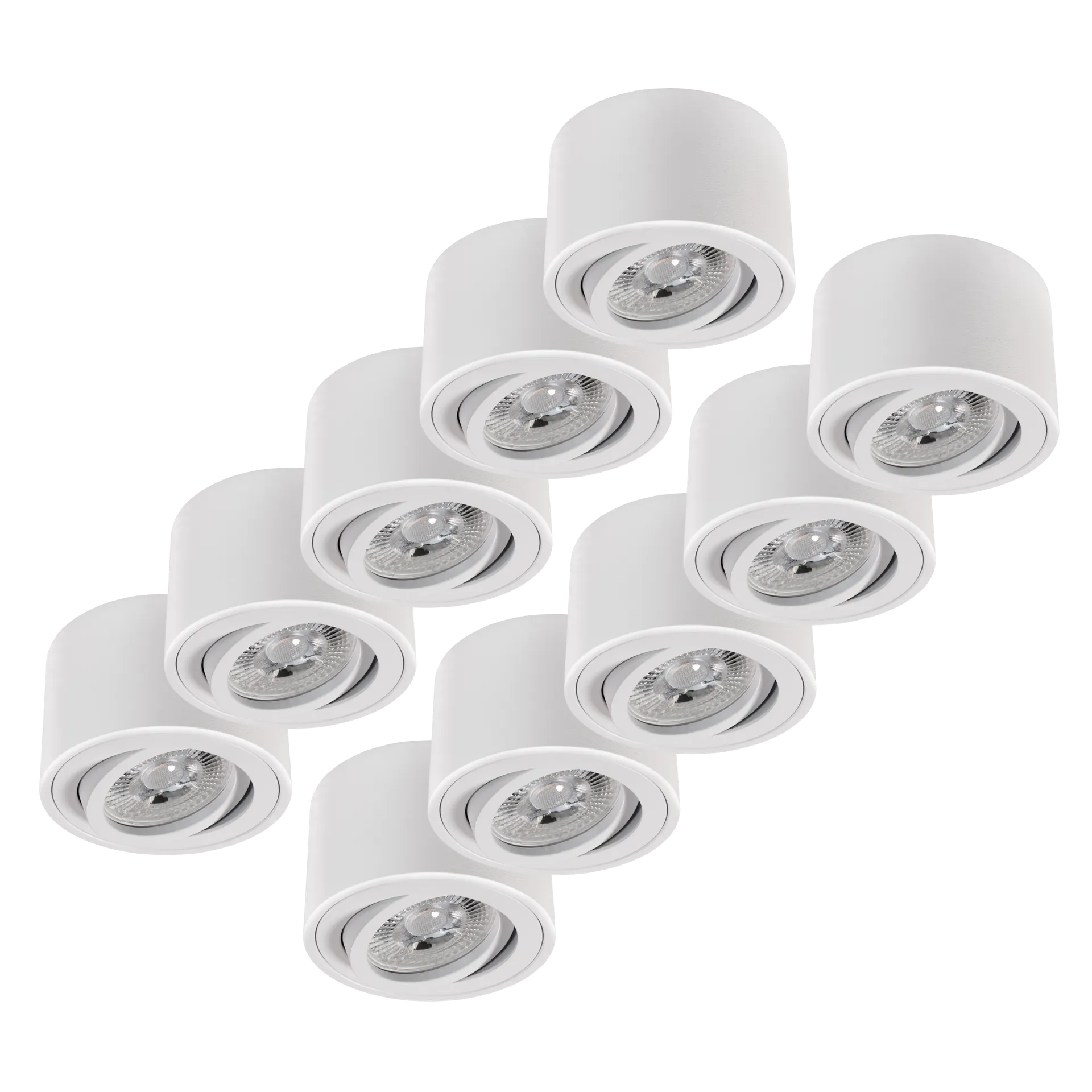 LED-Aufbauleuchte McShine, 5W, 400Lumen, 3000K, ØxH 80x50mm, 10er-Pack LED-Aufbauleuchte McShine, 5W, 400Lumen, 3000K, ØxH 80x50mm, 10er-Pack