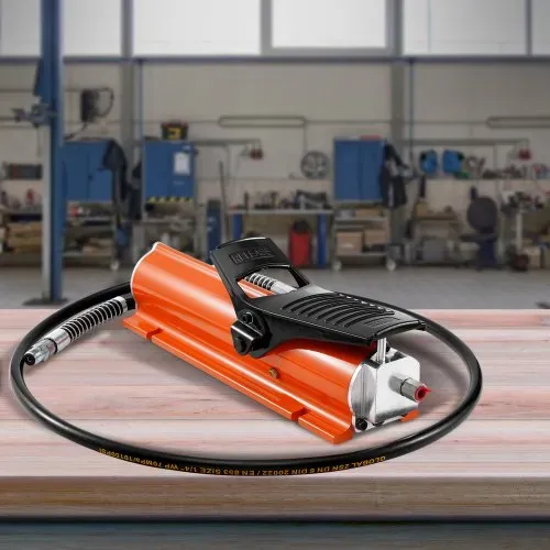 VEVOR 10.000 PSI Lufthydraulikpumpe, 0,69 L Behälter, NPT 3/8 Zoll Auslass, NPT 1/4 Zoll Einlass, luftbetätigte Fußpumpe mit Metallgehäuse, für Präzisionsindustriemaschinen und Luft- & Raumfahrtgeräte – Bild 7