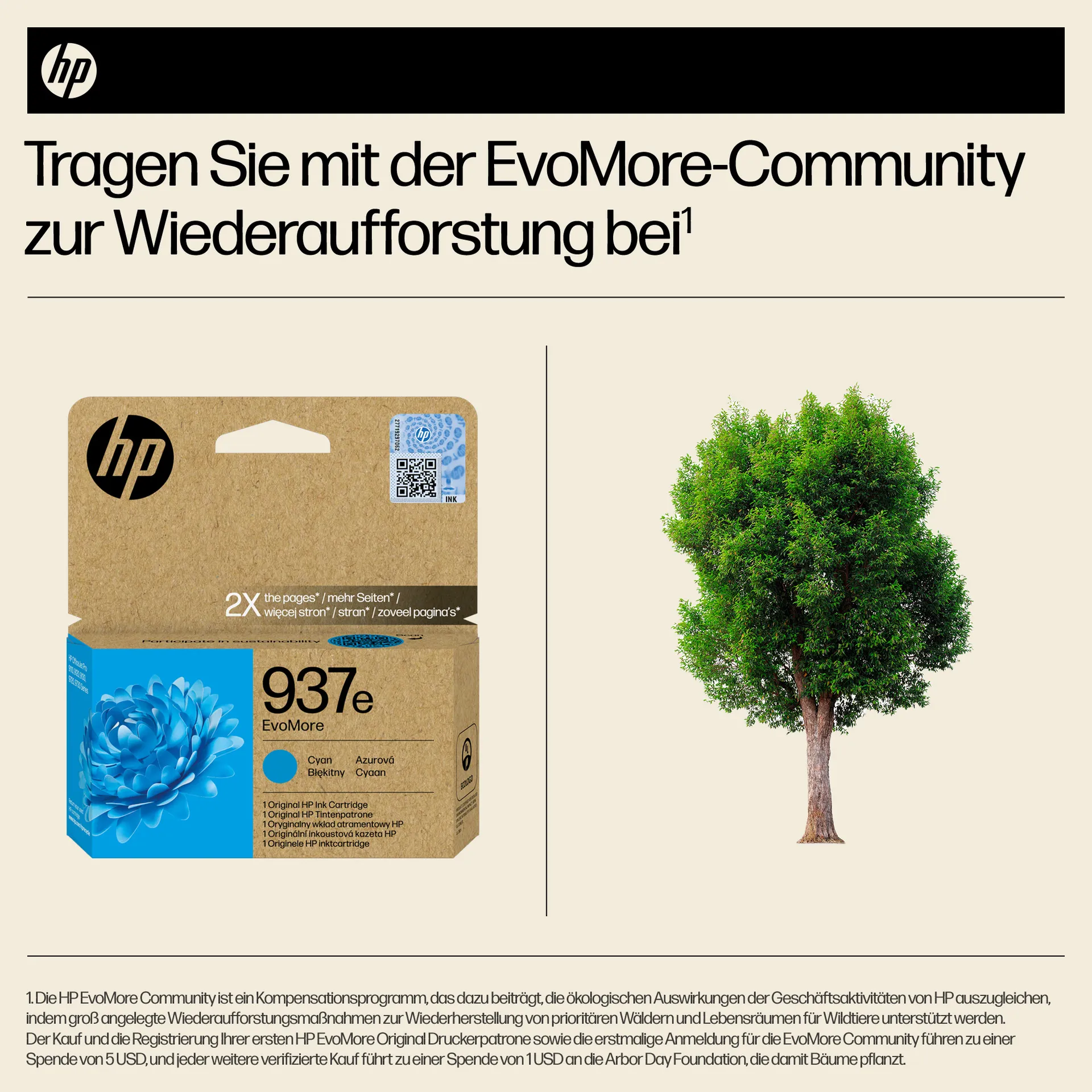 HP 937e EvoMore Cyan Original Druckerpatrone – Bild 4