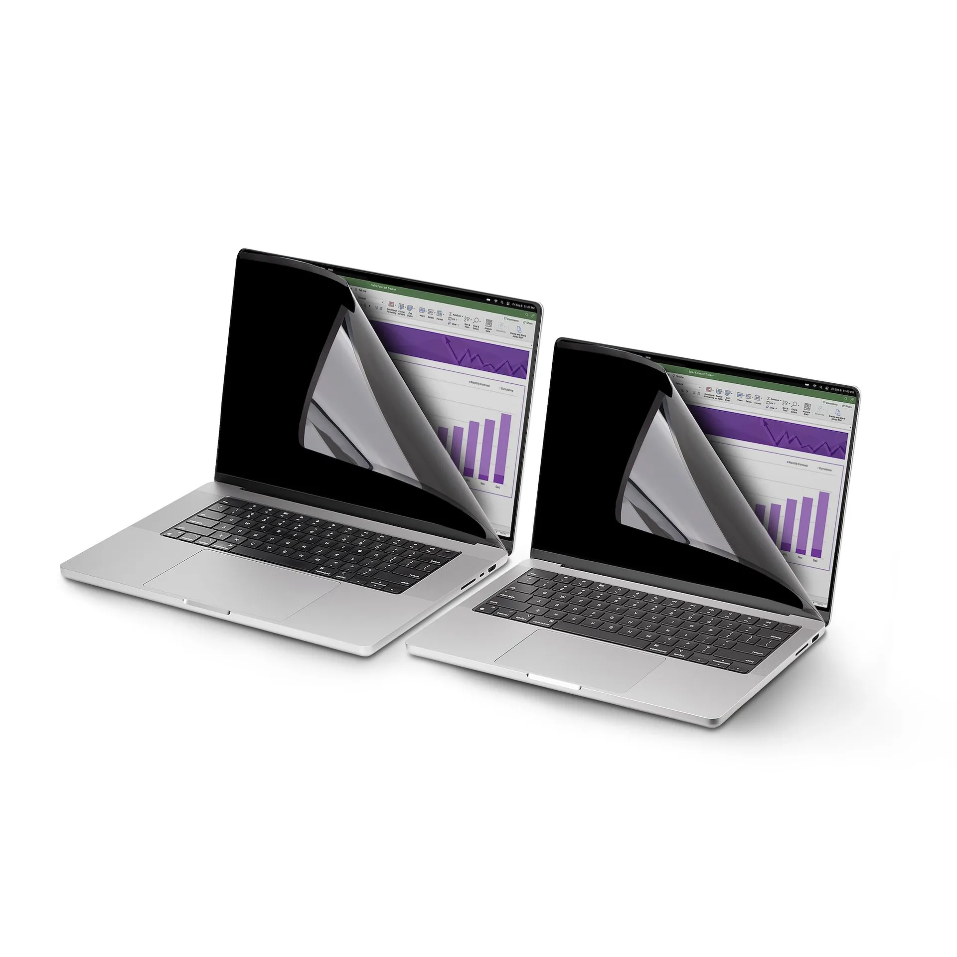 StarTech.com 14 Zoll MacBook Pro M1 M2 M3 M4 Magnet Laptop Sichtschutzfilter, Notebook Blaulichfilter, Zweiseitig Entspiegelt(Matt) und Glänzend, Blickschutzfilter – Bild 6
