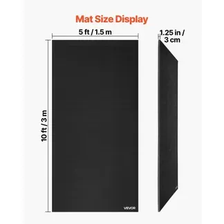 VEVOR Kampfsportmatte 3 x 1,5 m für Workouts im Heim-Fitnessstudio, wasserfeste aufrollbare Trainingsmatten Fitnessmatte für Gymnastik Tatami Jiu-Jitsu MMA Judo Boxen, Sportmatte Yogamatte Schwarz VEVOR Kampfsportmatte 3 x 1,5 m für Workouts im Heim-Fitnessstudio, wasserfeste aufrollbare Trainingsmatten Fitnessmatte für Gymnastik Tatami Jiu-Jitsu MMA Judo Boxen, Sportmatte Yogamatte Schwarz