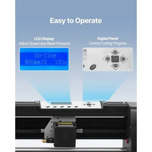 VEVOR Vinyl Schneideplotter Vinyl Schneideplotter 1350 mm Slogan Schneideplotter Desktop Maschine mit der Software, Schneideplotter – Bild 3