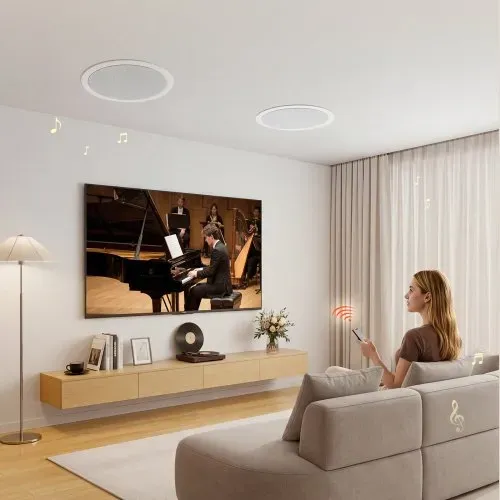 VEVOR Deckenlautsprecher 203,2 mm 1 Paar, Runde 2-Wege-Lautsprecher mit HiFi-Klang und 150 W Spitzenleistung, Lautsprecher für Feuchte Umgebungen, Bad, Küche und Überdachte Veranden, Deckeneinbau – Bild 7