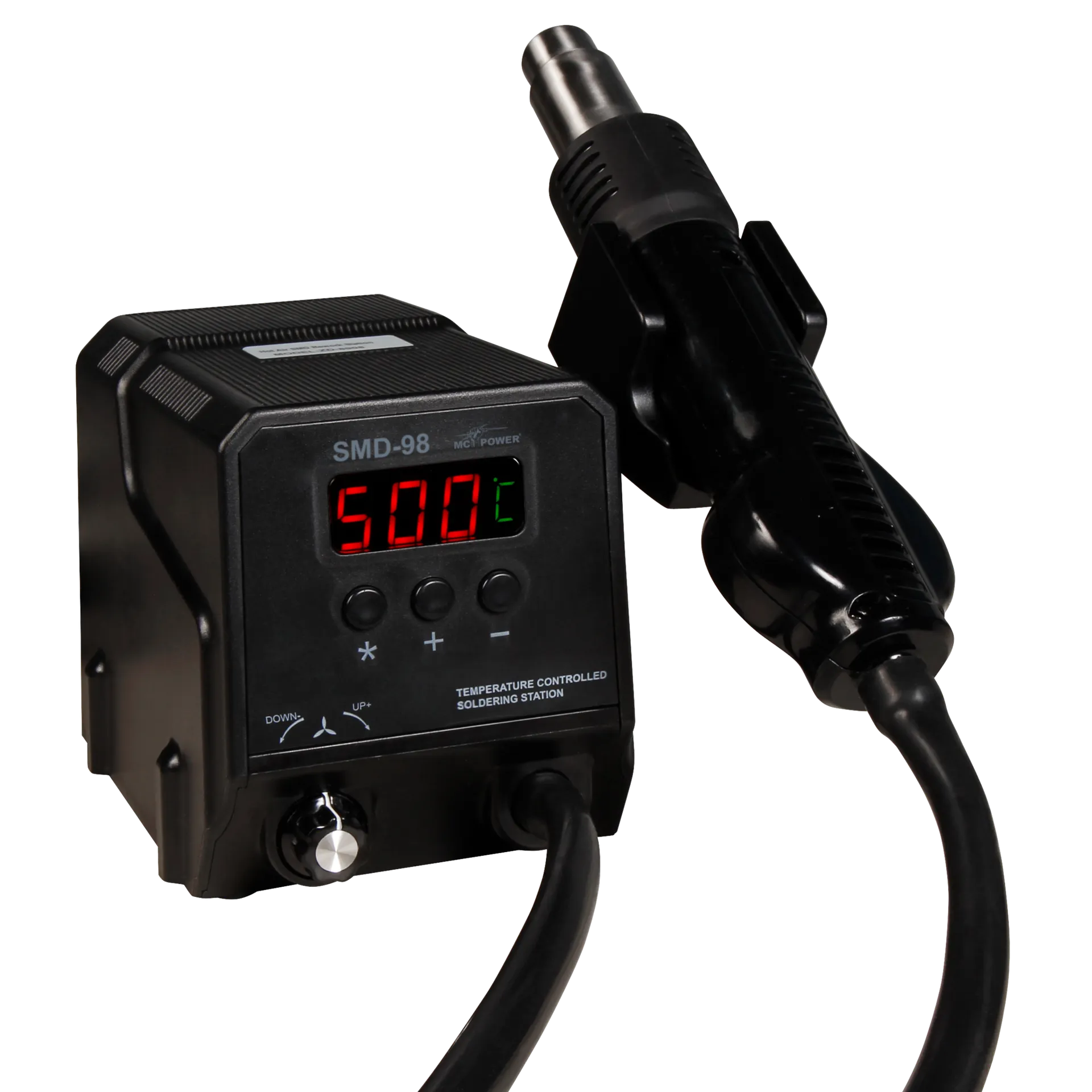 SMD Heißluft-Lötstation McPower “SMD-98“, 300W, 100-500°C, inkl. 3 Aufsätzen SMD Heißluft-Lötstation McPower “SMD-98“, 300W, 100-500°C, inkl. 3 Aufsätzen
