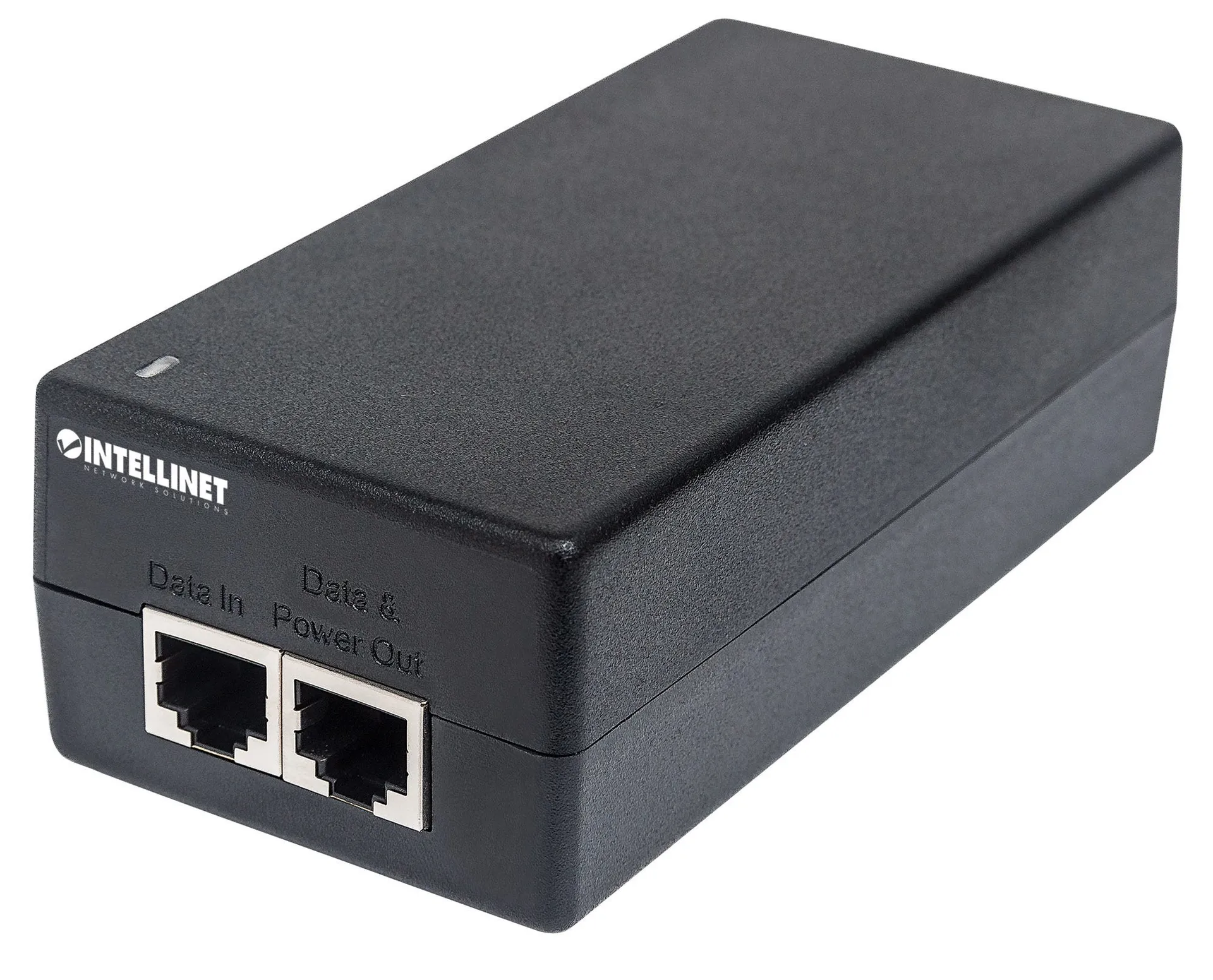 Intellinet Gigabit Ultra PoE-Injektor, 1 x 60 Watt-Port, 802.3at/af-konform, Kunststoffgehäuse Intellinet Gigabit Ultra PoE-Injektor, 1 x 60 Watt-Port, 802.3at/af-konform, Kunststoffgehäuse