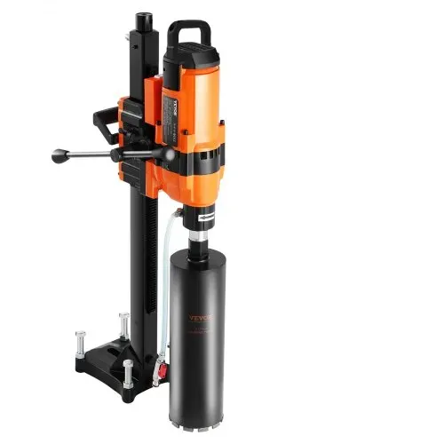 VEVOR Kernbohrmaschine Diamantkernbohrgerät mit Bohrdurchmesser 2-30 cm mit Ständer und Kernbohrer, 3500 W robuster Beton-Kernbohrer, Nass- und Trockenanwendung für Beton Ziegel – Bild 10