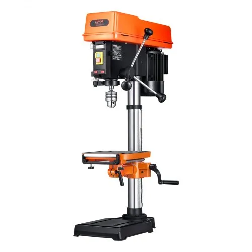 VEVOR 304,8 mm Tischbohrmaschine, 750 W, Säulenbohrmaschine mit 340–2200 U/min variabler Drehzahl, mit 0–45° neigbarem Arbeitstisch, LED, Röntgenpositionierung, für Holz & Metall VEVOR 304,8 mm Tischbohrmaschine, 750 W, Säulenbohrmaschine mit 340–2200 U/min variabler Drehzahl, mit 0–45° neigbarem Arbeitstisch, LED, Röntgenpositionierung, für Holz & Metall