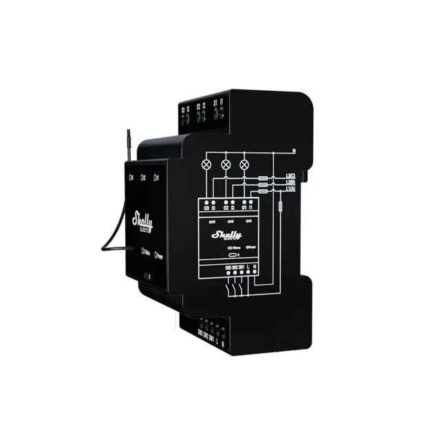 Shelly · Hutschiene · "Wave Pro 3" · Relais · max. 48 A · 3 Phasen · 3x 16A · Z-Wave – Bild 2