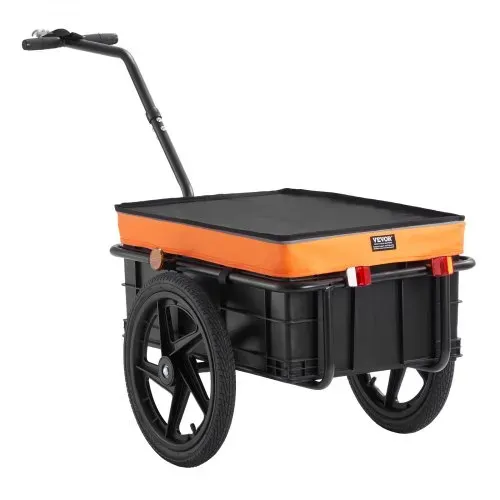 VEVOR Fahrradanhänger, 40 kg Tragkraft, Transportanhänger, faltbar und kompakt verstaubar, mit Universalkupplung, wasserdichte Abdeckung, 40,6 cm Räder, passend für 640-711 mm große Fahrradräder – Bild 10