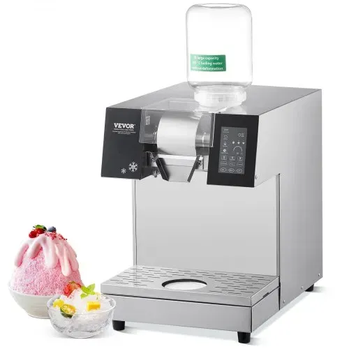 VEVOR Kommerzielle Schneeflocken-Eismaschine Schneeeisbereiter, 240 kg/24h Schneeflocken-Eismaschine, Edelstahl-Eisrasierer, elektrischer Schneekegel-Maker, Flüssigkeitskühlsystem mit Touch-LCD VEVOR Kommerzielle Schneeflocken-Eismaschine Schneeeisbereiter, 240 kg/24h Schneeflocken-Eismaschine, Edelstahl-Eisrasierer, elektrischer Schneekegel-Maker, Flüssigkeitskühlsystem mit Touch-LCD