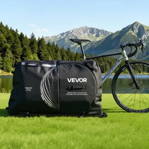 VEVOR Fahrrad Transporttasche, mit TSA-Schloss, Stützplatten, Schutzvorrichtungen & Gabelstabilisierung, Geeignet für Fahrräder mit max. Radstand von 130 cm für Flugreisen & Outdoor-Aktivitäten – Bild 7