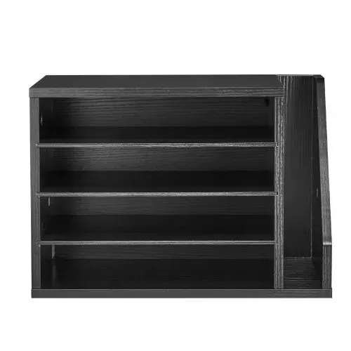 VEVOR Briefablage mit 4 Fächern & Herausnehmbaren Regalböden, Dokumentenablage aus Holz mit Stehsammler, Aktenhalter für Büro Klassenzimmer, Literaturorganizer für Akten Dokumenten Papier, Schwarz – Bild 9