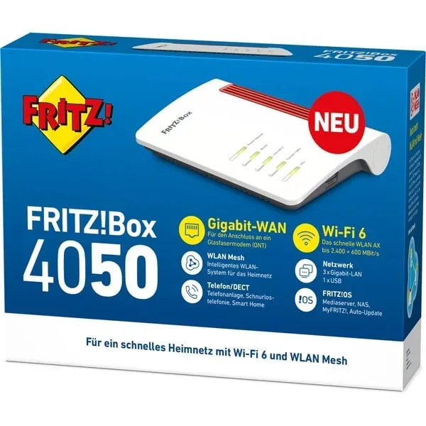 Box 4050 WLAN-Router Gigabit Ethernet Dual-Band (2,4 GHz/5 GHz) Schwarz, Weiß – Bild 4