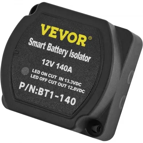 VEVOR Doppelbatterie Trennrelais 12 V Split Charge Kit, 140 A spannungsempfindliches Relais Set -30-105 ℃, automatisches Ladegerät & 2 m Kabel Set für Lastwagen, Wohnmobil, Werkstatt, Auto & Schiff – Bild 9