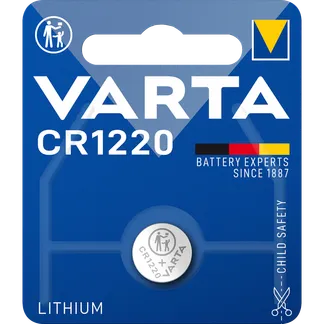Lithium-Knopfzelle VARTA “Electronics“ CR1220, 3V Lithium-Knopfzelle VARTA “Electronics“ CR1220, 3V