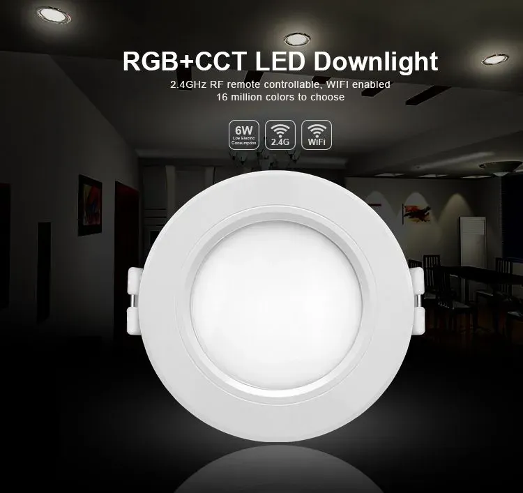 MiBoxer FUT068 LED Panel Rund 6W RGB-WW (RGB-CCT) mit Funk und WLAN – Bild 2
