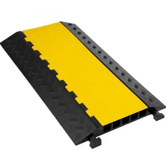 VEVOR Kabelbrücke 88,9×50,8×5 cm 5 Kanal Kabelschutzmatte aus Handelsüblichem Thermoplastischem Kautschuk mit Modularem Design Hohe Sicherheit für Parkplätze, Lagerhallen, Schulen, Gehwege VEVOR Kabelbrücke 88,9×50,8×5 cm 5 Kanal Kabelschutzmatte aus Handelsüblichem Thermoplastischem Kautschuk mit Modularem Design Hohe Sicherheit für Parkplätze, Lagerhallen, Schulen, Gehwege