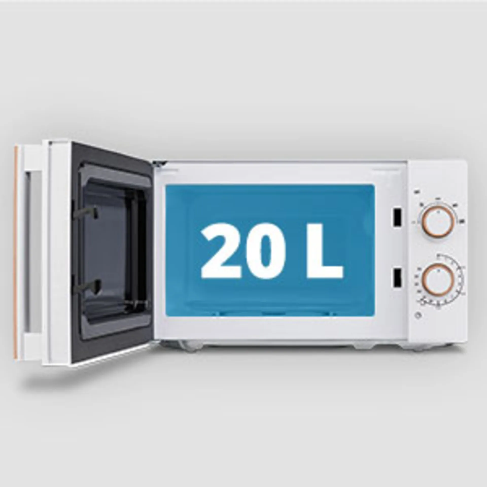 MEDION MD 10596 Mikrowelle 20L DE Weiß Solo-Mikrowelle Arbeitsplatte 700 W – Bild 7
